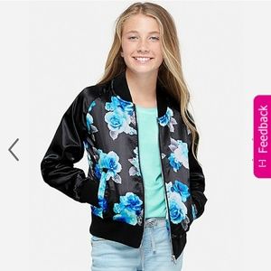 Justice girl's satin bomber jacket, 8/10